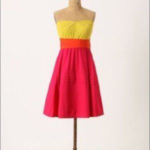 Anthropologie Maeve Dress Color block sundress 10